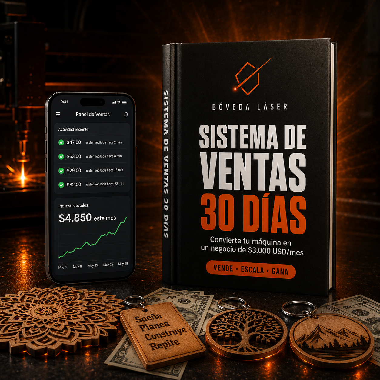 Bóveda Láser: Convertí tu máquina en un negocio de $3.000USD/mes en 30 días